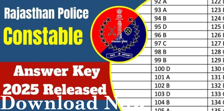 Rajasthan Police Constable Answer Key 2025
