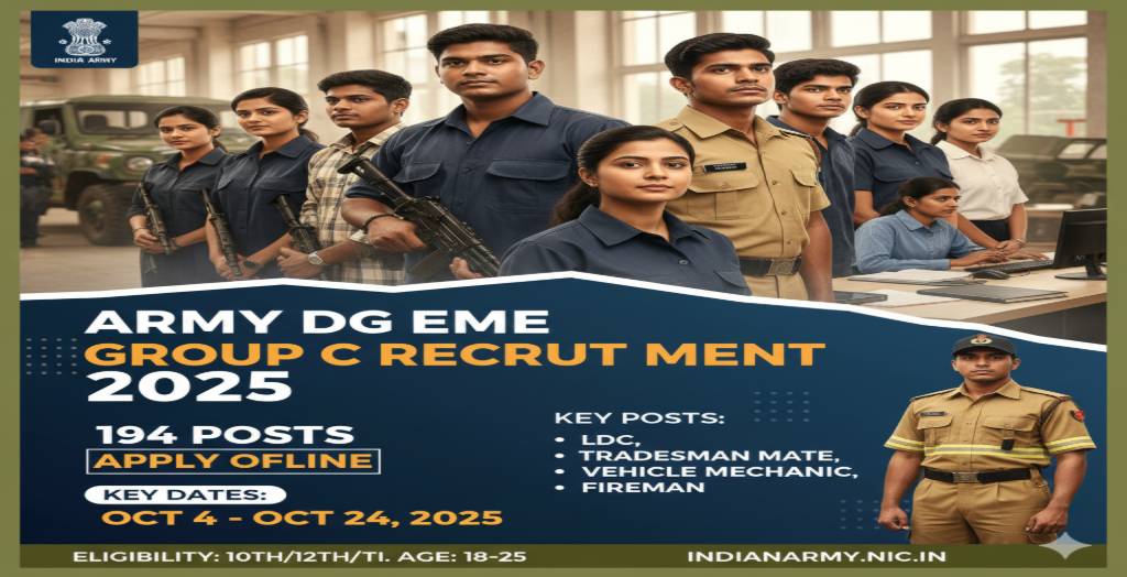 Army DG EME Group C Recruitment 2025