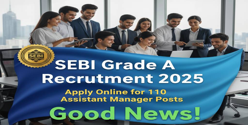 SEBI Grade A Recruitment 2025 – Apply Online for 110 Assistant Manager Posts | Good News!