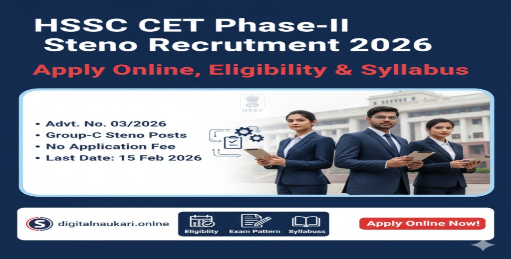 HSSC CET Phase-II Steno Recruitment 2026